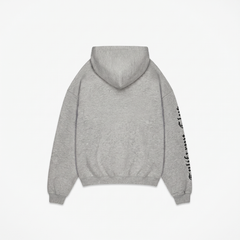 8001 ZIPPER GRIJS/ZWART