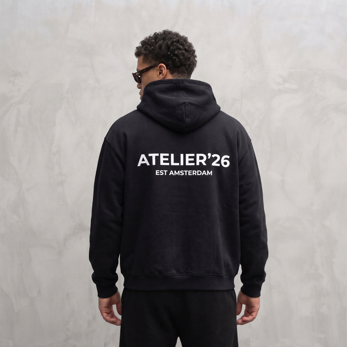 8097 HOODIE ZWART/WIT