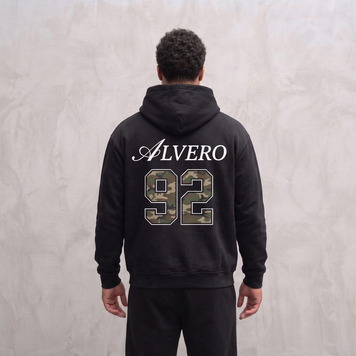 6080 HOODIE ZWART/LEGERGROEN