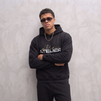 6080 HOODIE ZWART/LEGERGROEN