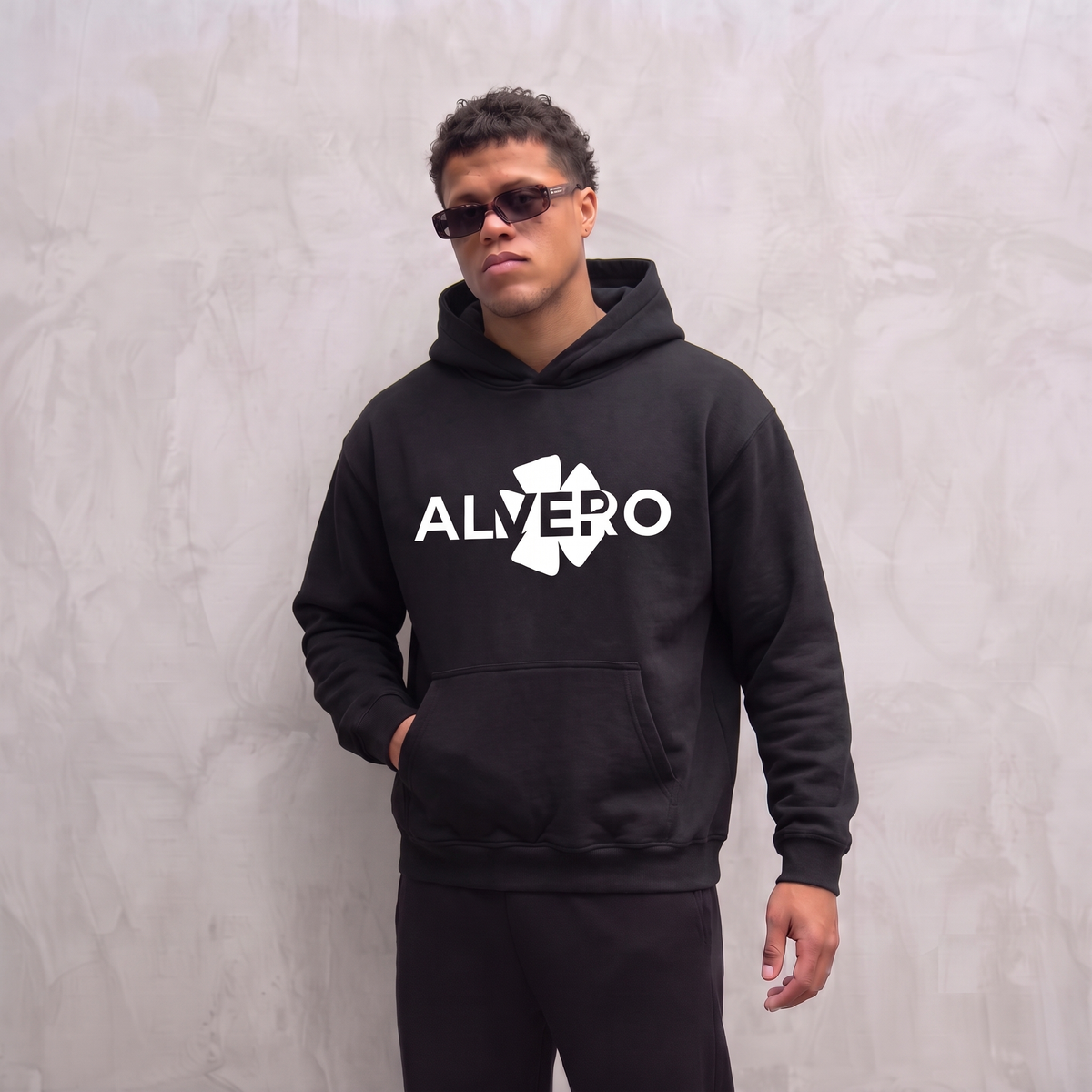 5061 HOODIE ZWART/WIT