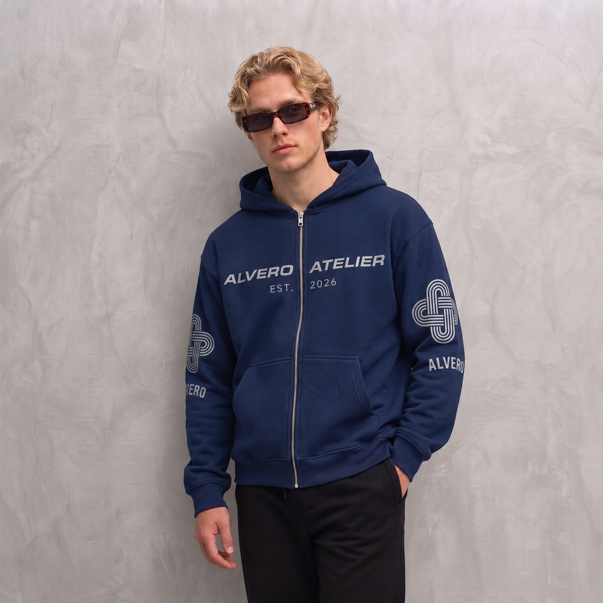 7091 ZIPPER GRANATOWY